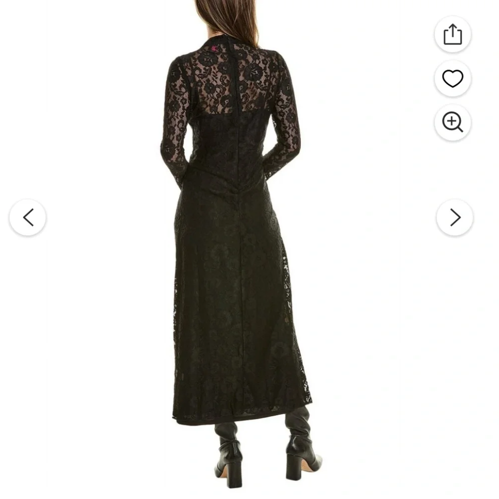 Vince Camuto XS black lace dress with slip nwt - Picture 2 of 5